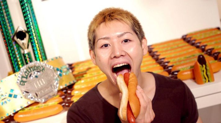 Takeru Kobayashi er heimsmethafi í kappáti.