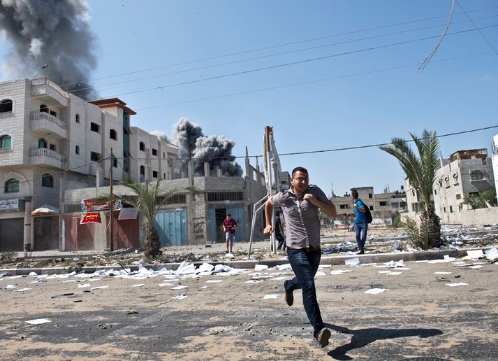 Þungar loftárásir hafa verið gerðar á Gasa í dag.