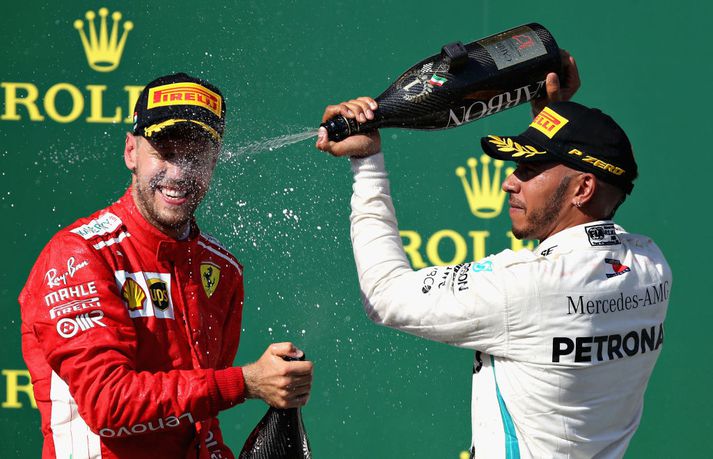 Hamilton og Vettel hafa barist hart allt árið