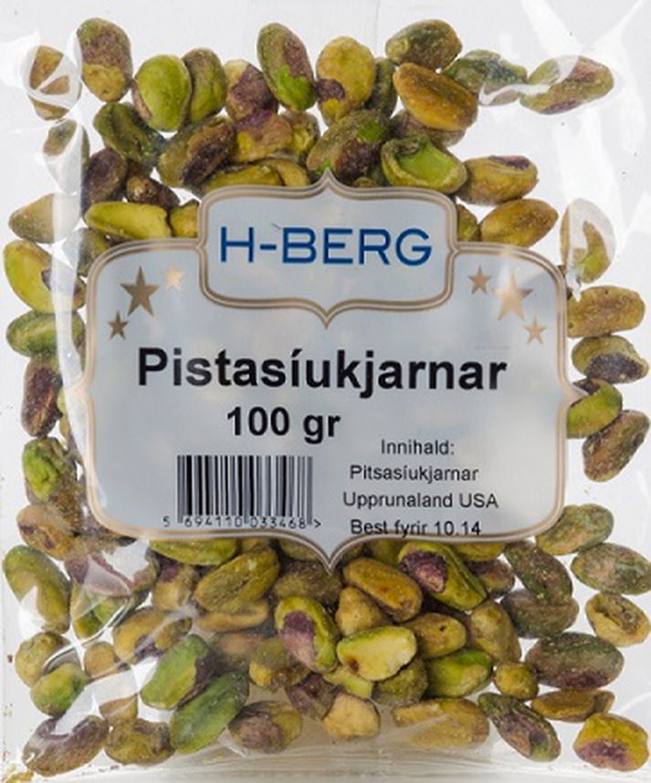 H-berg hefur í samráði við Heilbrigðiseftirlitið innkallað ákveðna lotu af Pistasíukjörnum.