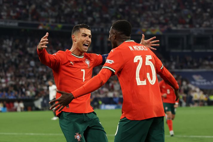 Cristiano Ronaldo skoraði markið sem kom Portúgal í framlengingu.