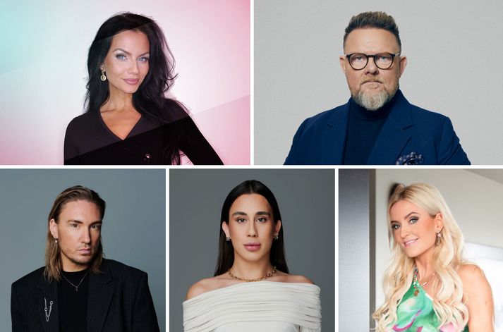 Tara Sif, Einar Bárðar, Kristinn Óli, Patrekur Jaime og Inga Tinna eru í dómnefndinni.