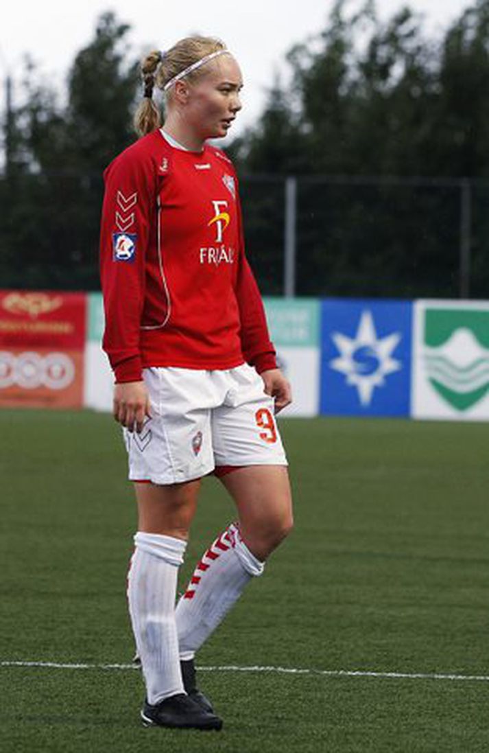 Margrét Lára Viðarsdóttir skoraði þrennu í dag.