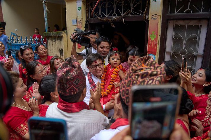 Aryatara Shakya er ný gyðja sem bæði hindúar og búddistar í Nepal tilbiðja.