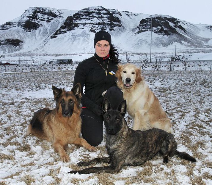 „Hundarnir sem passa best í þetta hlutverk eru geðgóðir, traustir og skynsamir,“ segir Drífa Gestsdóttir.fréttablaðið/gva