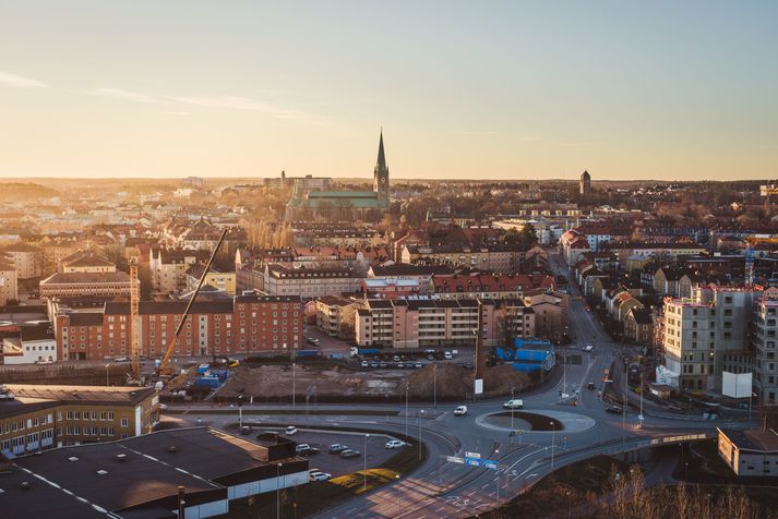 Einhverjir fimmmenninganna voru handteknir í Linköping í Suður-Svíþjóð.