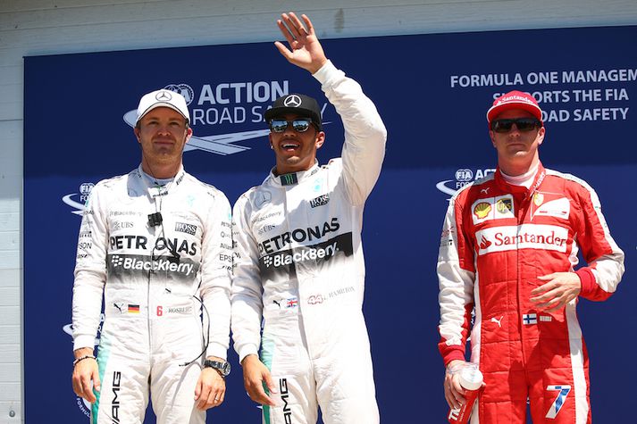 Rosberg, Hamilton og Raikkonen voru fljótastir í dag.