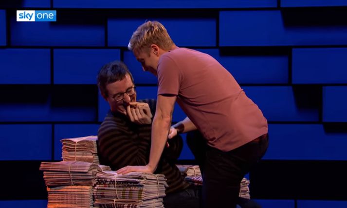 John Oliver og Russell Howard á góðri stund.