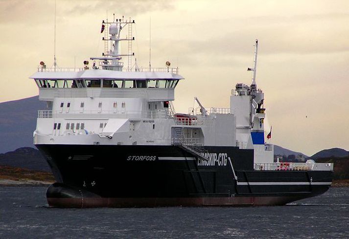Hér er annað tveggja skipa sem Eimskip reynir að selja. Það var tekið í notkun í árið 2006. Markaðurinn/ÓKÁ