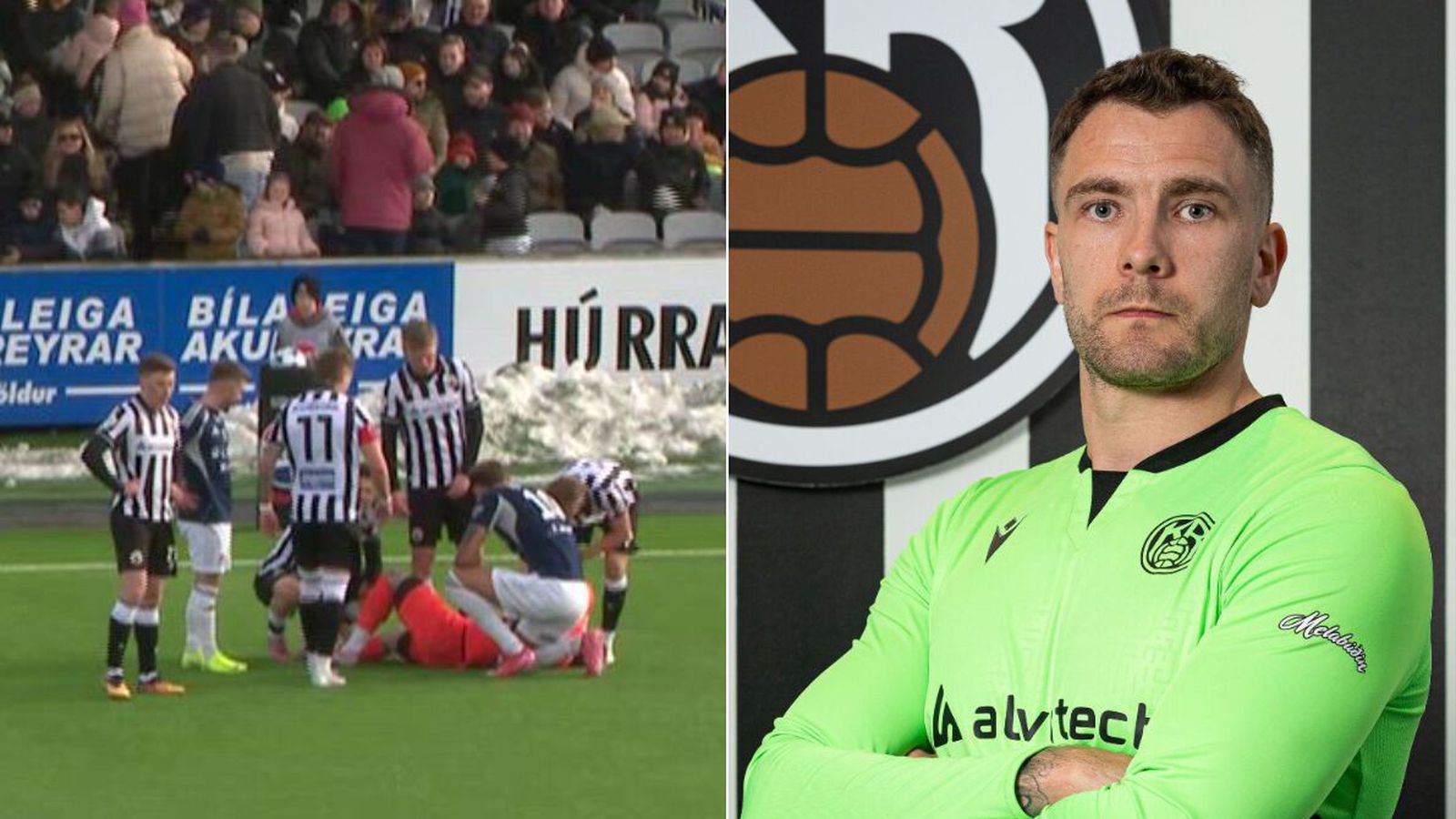 Arnar sleit sin í hné og bíður svara varðandi fram­haldið