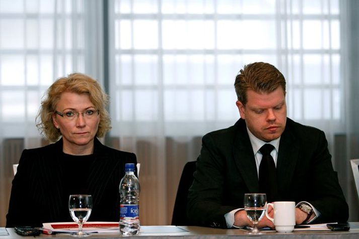 Steinunn H. Guðbjartsdóttir og Páll Eiríksson í slitastjórn Glitnis. Mynd/ Pjetur.