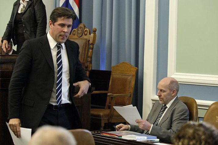 Bjarni Benediktsson, formaður Sjálfstæðisflokksins, og Steingrímur J. Sigfússon, formaður VG og fjármálaráðherra, hafa tekið margar rimmur um skattamálin í þinginu síðustu misseri.