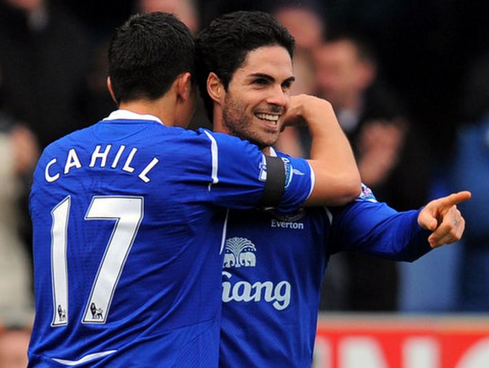 Mikel Arteta hefur ekkert spilað með Everton síðan í febrúar.