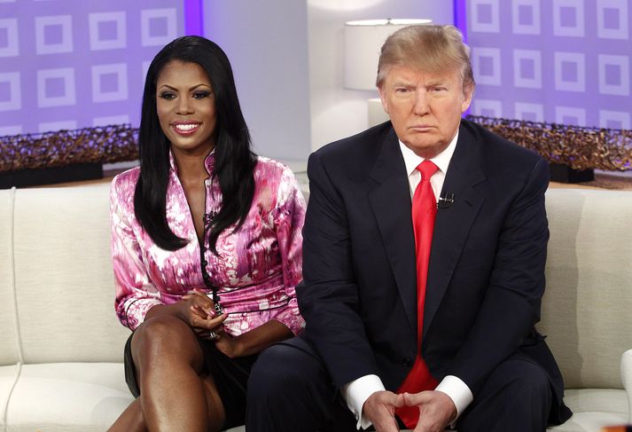 Omarosa og Trump þegar allt lék í lyndi.