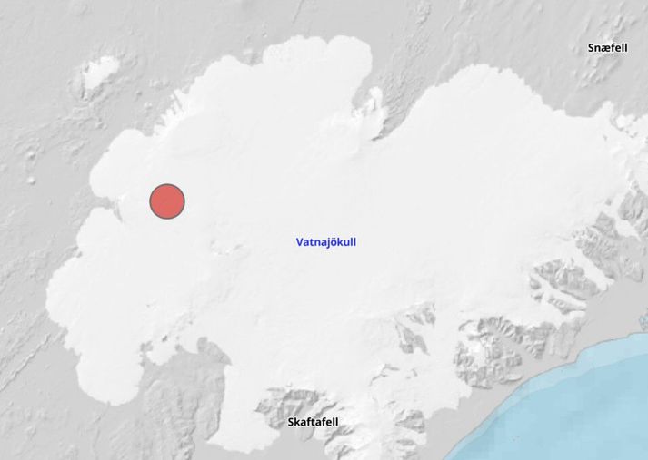 Staðsetning skjálftans.