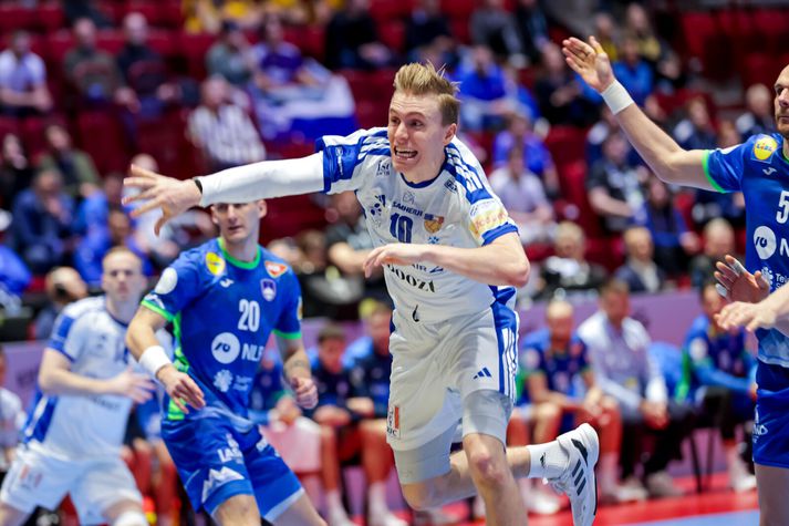 Gísli Þorgeir Kristjánsson hefur verið besti sóknarmaður alls Evrópumótsins, segir Einar Jónsson þjálfari Fram.