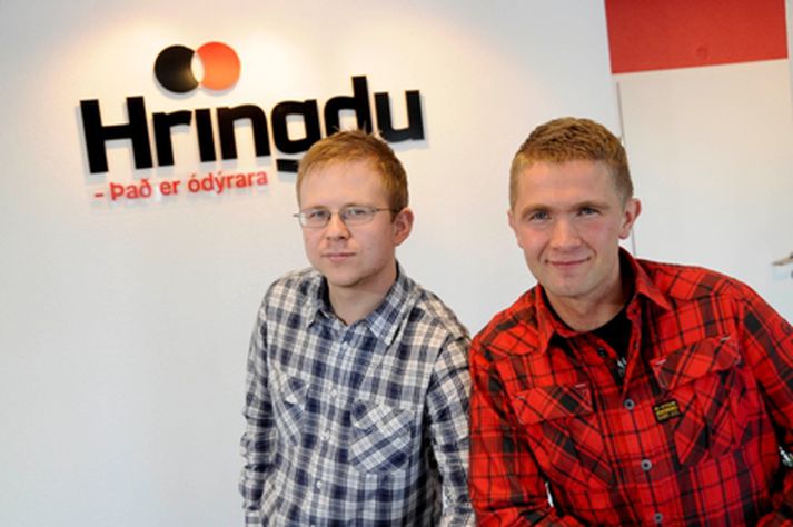 Þeir Játvarður og Davíð eru bjartsýnir á framtíðina og telja að Hringdu eigi fullt erindi í samkeppni við hin stóru íslensku símafyrirtæki.