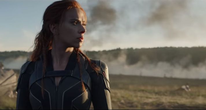 Marvel-kvikmyndin Black Widow var frumsýnd á föstudag.