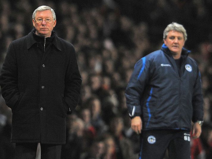 Alex Ferguson og Steve Bruce.