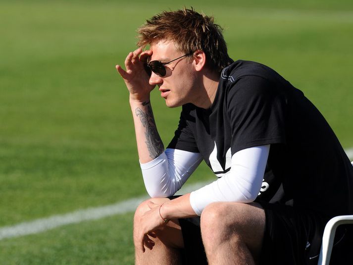 Nicklas Bendtner spilar ekki mikinn fótbolta þessa dagana.