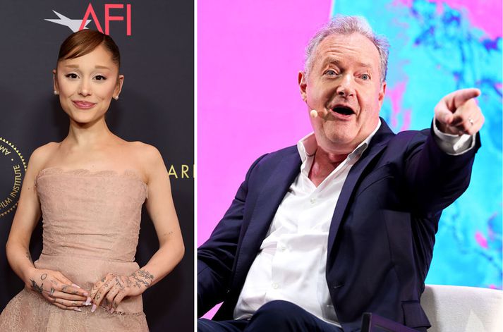 Piers Morgan kom Ariana Grande til varnar á dögunum en hún og teymið hennar hafa sætt gríðarlegri gagnrýni undanfarið.
