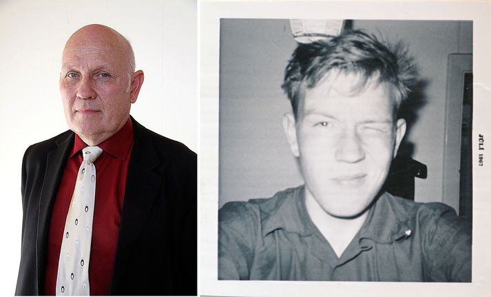 Selfie-myndina tók Jón fyrir 47 árum.
