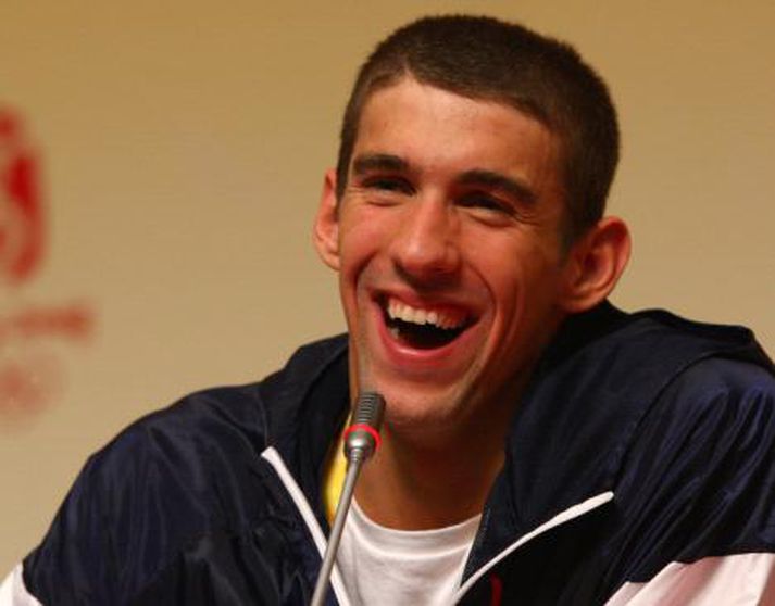 Michael Phelps vann átta gullverðlaun í Peking en það er met.