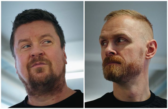 Tómas mætti með Hreiðar Levý Guðmundsson og Nablinn mætti með Björgvin Pál Gústavsson.
