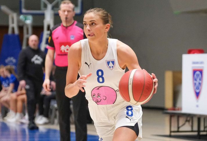 Jónína Þórdís Karlsdóttir, fyrirliði Ármanns, skilaði svakalegum og sögulegum tölum í Frystikistunni í Hveragerði.