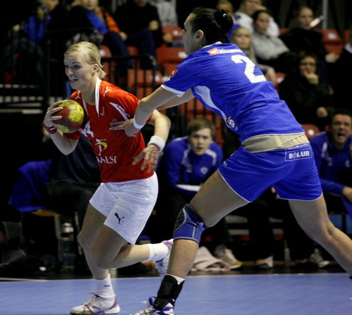 Ágústa Edda Björnsdóttir skoraði fjögur mörk fyrir Val í dag.