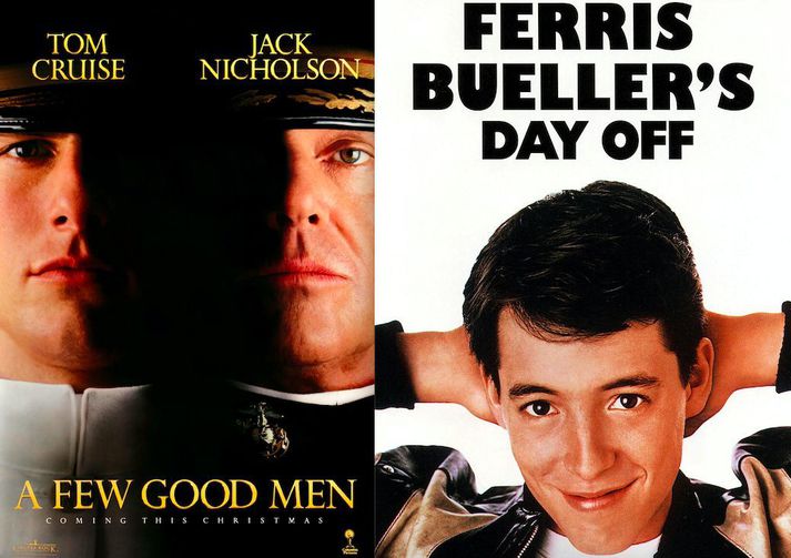 A Few Good Men og Ferris Bueller´s Day Off eru meðal þeirra mynda sem hægt er að streyma.