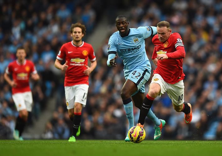 Úr fyrri leik liðanna sem Manchester City vann.
