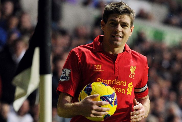 Steven Gerrard, fyrirliði Liverpool.