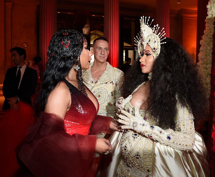 Nicki Minaj og Cardi B eru stór nöfn í rappsenunni um þessar mundir.