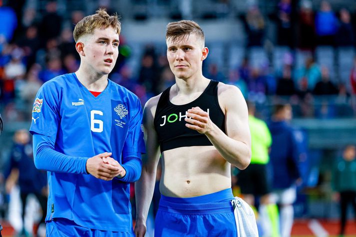 Alfons Sampsted var eðlilega svekktur eftir tapið í kvöld.