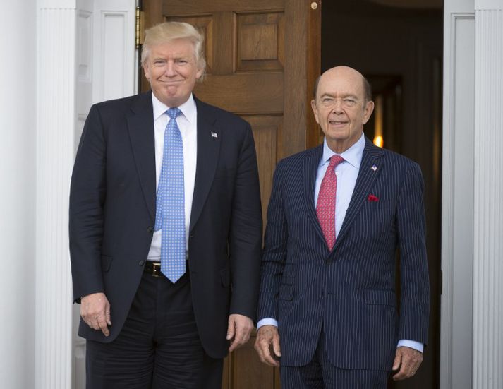 Donald Trump go Wilbur Ross funduðu fyrr í vikunni.