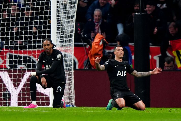 Vonbrigðin leyndu sér ekki hjá leikmönnum Tottenham í kvöld