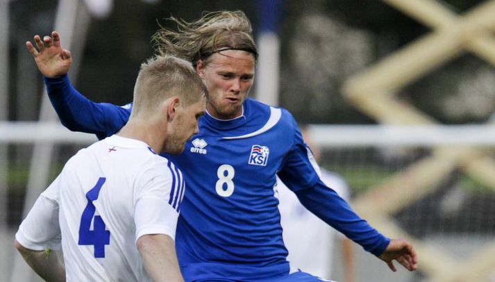 Birkir Bjarnason í leik með íslenska landsliðinu.