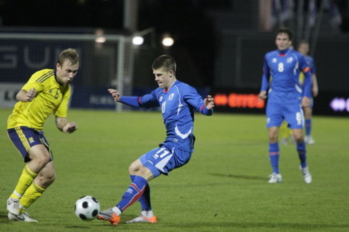 Jóhann Berg Guðmundsson skoraði fyrir Ísland í kvöld.