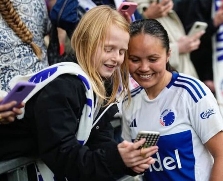 Sunneva Hrönn Sigurvinsdóttir lagði upp fyrra mark FCK í dag.