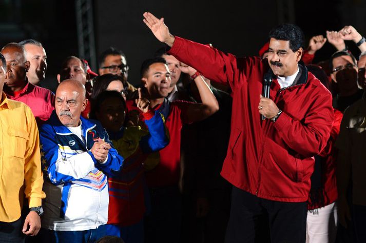 Nicolas Maduro, forseti Venesúela, fagnaði sigri í kosningum til stjórnlagaþings um helgina. Alþjóðasamfélagið gagnrýnir úrslitin harðlega.