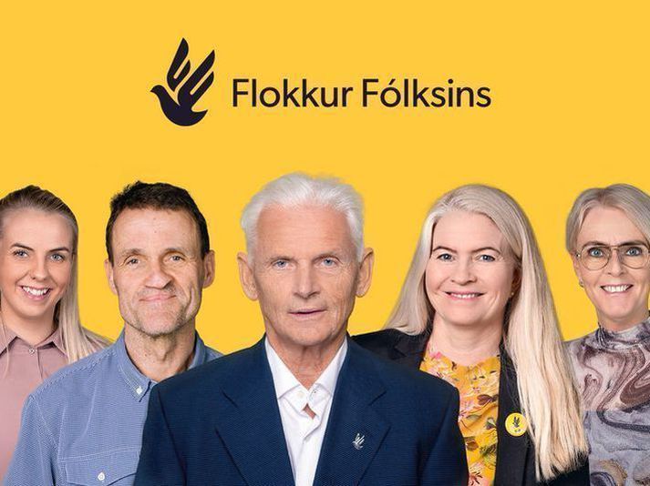 Forystufólk Flokks fólksins fyrir norðan eins og listinn leit upphaflega út. Tinna Guðmundsdóttir, Jón Hjaltason, Brynjólfur Ingvarsson, Málfríður Þórðardóttir, Hannesína Scheving sem voru í efstu fimm sætum Flokks fólksins á Akureyri í sveitarstjórnarkosningunum í vor. Hjörleifur Hallgríms Herbertsson er ekki á myndinni og Jón Hjaltason og Brynjólfur Ingvarsson eru nú óháðir bæjar- og varabæjarfulltrúar.