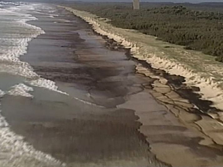 Frá strandlengju Queenslandfylkis í norðaustur Ástralíu.
