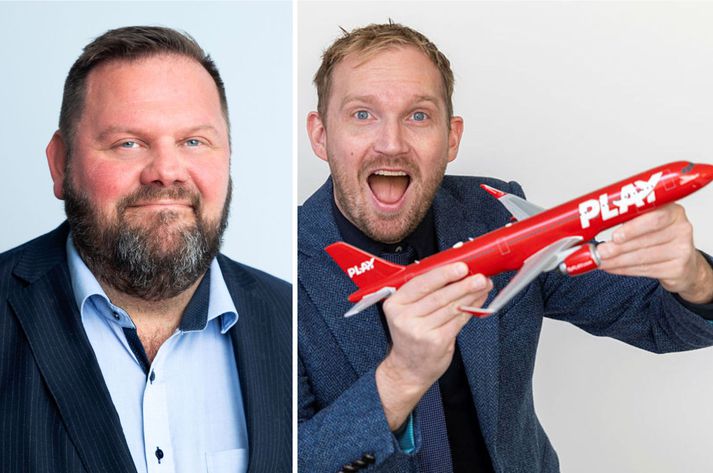 Leifur, til vinstri, og Andri Már eru nýjustu meðlimir framkvæmdastjórnar Icelandair.