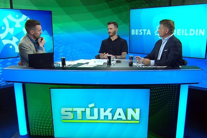 Varnarmenn KR hrifu Stúkumenn ekki í gær.