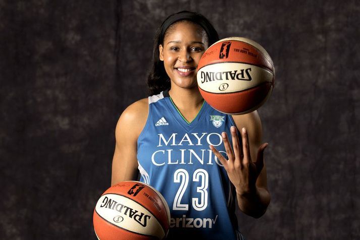 Maya Moore gerði frábæra hluti með liði Minnesota Lynx í WNBA deildinni.