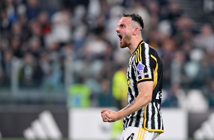 Federico Gatti tryggði Juventus sigurinn.
