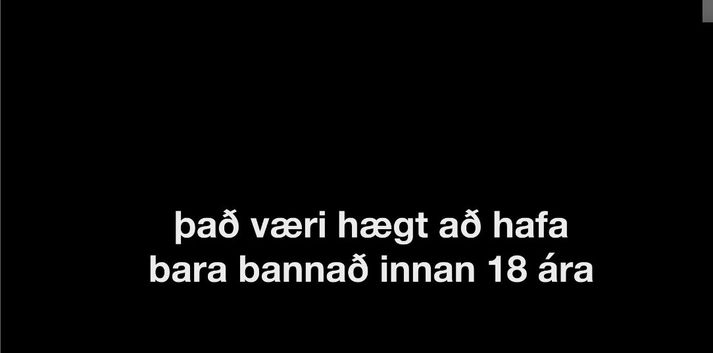 Vefsíðan sem rætt er um í símaatinu er bönnuð innan 18 ára.
