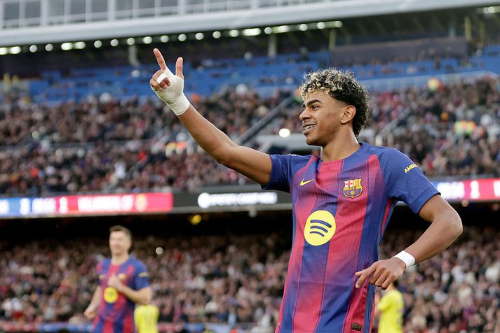 Bang og mark. Meira að segja þrjú, hjá Yamal í dag.