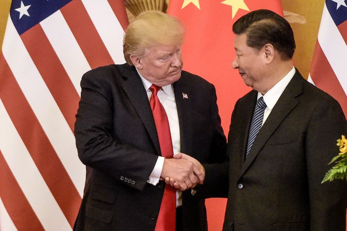 Donald Trump Bandaríkjaforseti og Xi Jinping, forseti Kína.